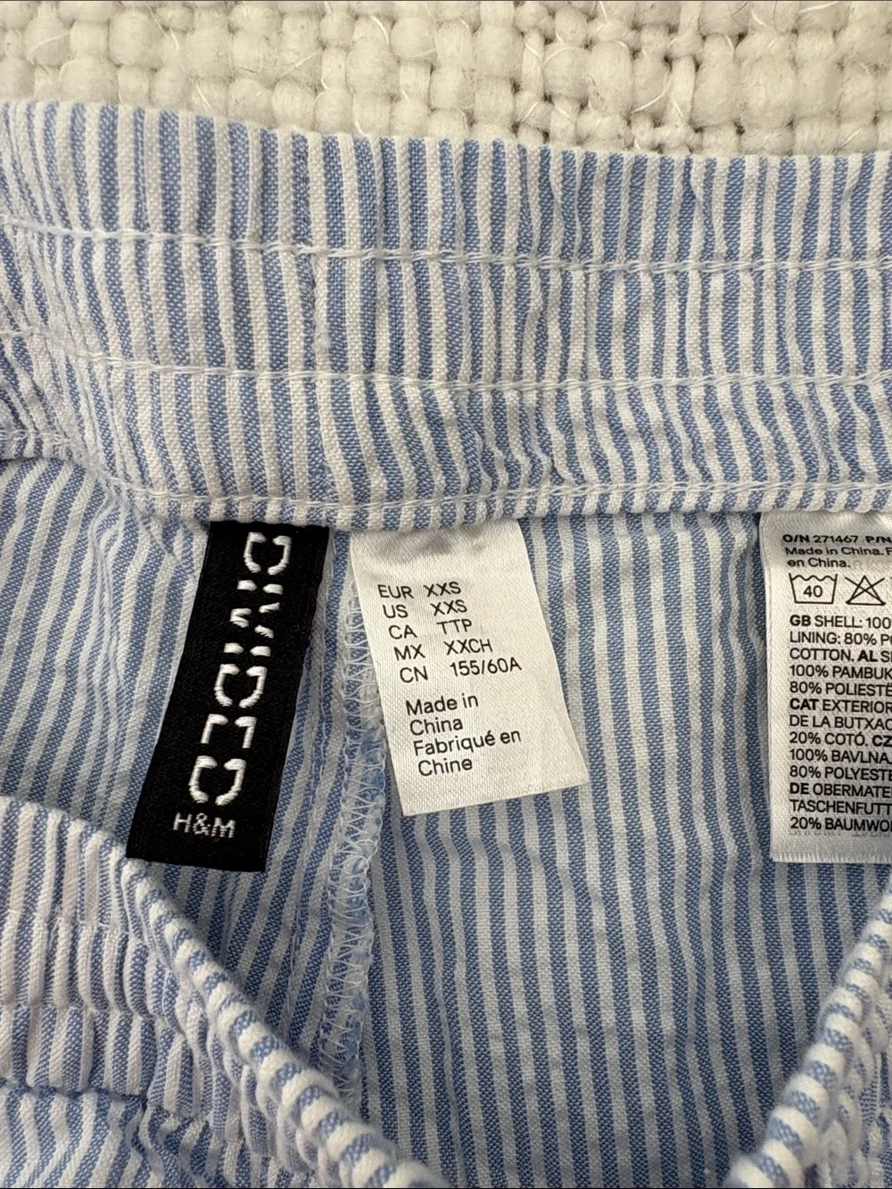 H&M blue white